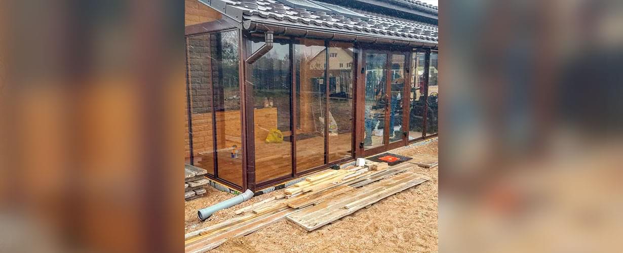 Тонирование веранды