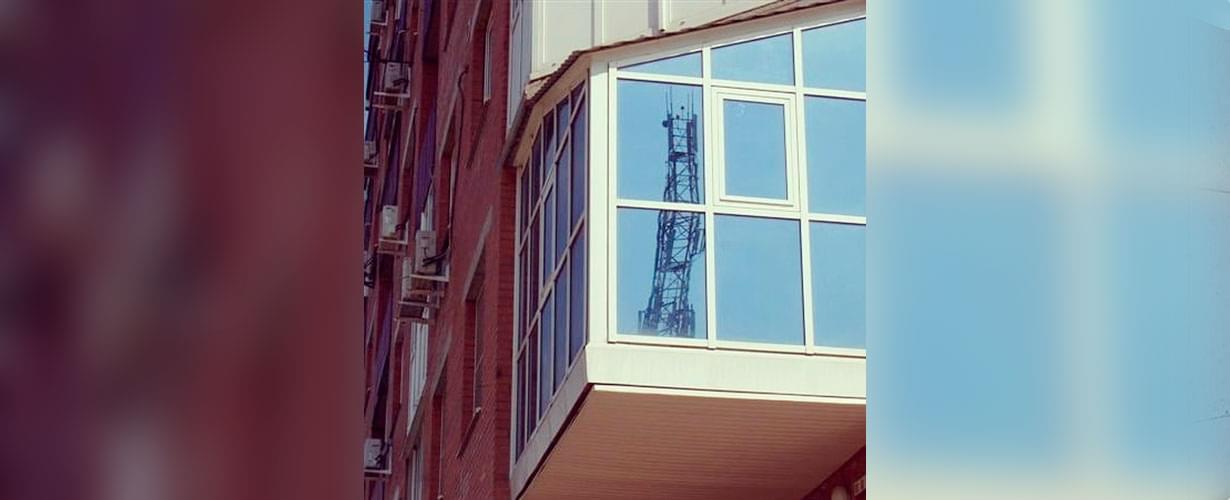 Тонирование балкона, здания